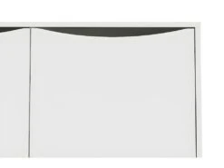 Fur Buffet Avec 2 Portes Et 3 Tiroirs, Blanc Mat / Gris. -Mobilier De Restaurant buffet 22086287