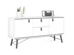 Rye Buffet 2 Portes, 2 Tiroirs Blancs Mat. -Mobilier De Restaurant buffet 22086341