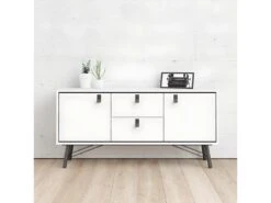 Rye Buffet 2 Portes, 2 Tiroirs Blancs Mat. -Mobilier De Restaurant buffet 22086343