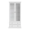Venedig Vitrine 2 Portes Avec 2 Tiroirs, Largeur 97 Cm, Hauteur 201 Cm, Blanc.