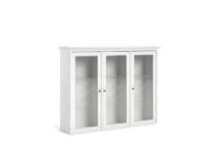 Venedig Vitrine Murale, 3 Portes Vitrées, Blanc. -Mobilier De Restaurant buffet 22087083