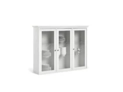Venedig Vitrine Murale, 3 Portes Vitrées, Blanc. -Mobilier De Restaurant buffet 22087091