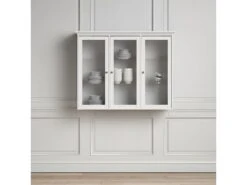 Venedig Vitrine Murale, 3 Portes Vitrées, Blanc. -Mobilier De Restaurant buffet 22087093