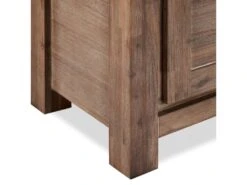 Alana Vitrine Avec 3 Portes Et 2 Tiroirs, En Bois D'acacia Teinté Brun, Livrée Prête à L'emploi. -Mobilier De Restaurant buffet 22149579