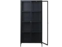 Carmel Vitrine Avec 2 Portes En Verre, Acier, Noir. -Mobilier De Restaurant buffet 22150101