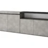 Buffet Salon Et Cuisine, 200x75x35cm, 4 Portes, Meuble Chaussure, Ciment