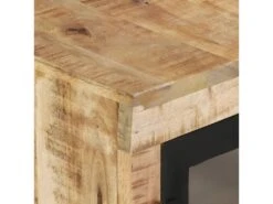 Buffet Marron Et Noir 160x30x76 Cm Bois Massif De Manguier -Mobilier De Restaurant buffet 22561545