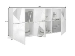 Buffet 3 Portes Finition Chêne - METRIA -Mobilier De Restaurant buffet 22677145