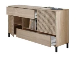 Buffet Haut Dndo, Buffet Moderne à 2 Portes, Buffet Du Salon, Meuble TV, Buffet Avec Pieds Pour Salon, 151x41h80 Cm, Chêne -Mobilier De Restaurant buffet 22847363