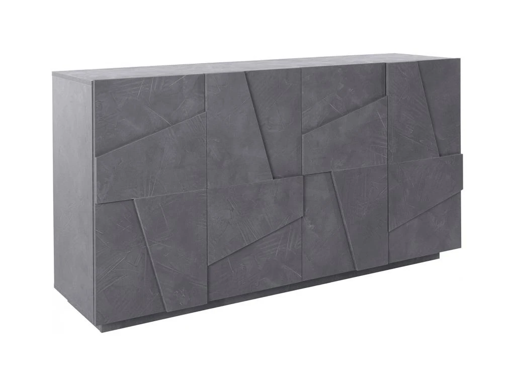 Placard Dlanzar, Buffet De Cuisine à 4 Portes, Buffet De Salon, 100% Made In Italy, Cm 162x44h86, Slate 1 Placard Dlanzar, Buffet De Cuisine à 4 Portes, Buffet De Salon, 100% Made In Italy, Cm 162x44h86, Slate