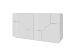Placard Dmeron, Buffet De Cuisine à 4 Portes, Buffet De Salon, 100% Made In Italy, Cm 200x43h86, Blanc Brillant -Mobilier De Restaurant buffet 22847829