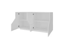 Placard Dmeron, Buffet De Cuisine à 4 Portes, Buffet De Salon, 100% Made In Italy, Cm 200x43h86, Blanc Brillant -Mobilier De Restaurant buffet 22847831