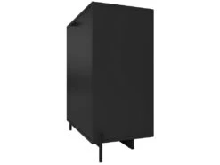 Buffet Noir 2 Portes 3 Niches Pieds Métal Ronds -Mobilier De Restaurant buffet 22969915