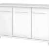 Buffet Blanc 3 Portes 3 Niches Sur Roulettes LINE