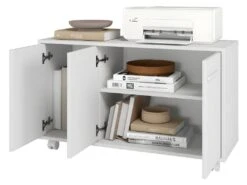 Buffet Blanc 3 Portes 3 Niches Sur Roulettes LINE -Mobilier De Restaurant buffet 22969921