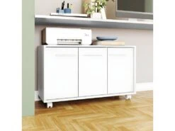 Buffet Blanc 3 Portes 3 Niches Sur Roulettes LINE -Mobilier De Restaurant buffet 22969923