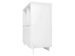 Buffet Armoirette 2 Portes 4 Niches Blanc L 75 Cm Sur PIeds Métal Ronds -Mobilier De Restaurant buffet 22970243