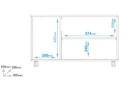 Buffet Meuble De Rangement Blanc 3 Portes Sur Roulettes 8 Buffet Meuble De Rangement Blanc 3 Portes Sur Roulettes -Mobilier De Restaurant buffet 22970291