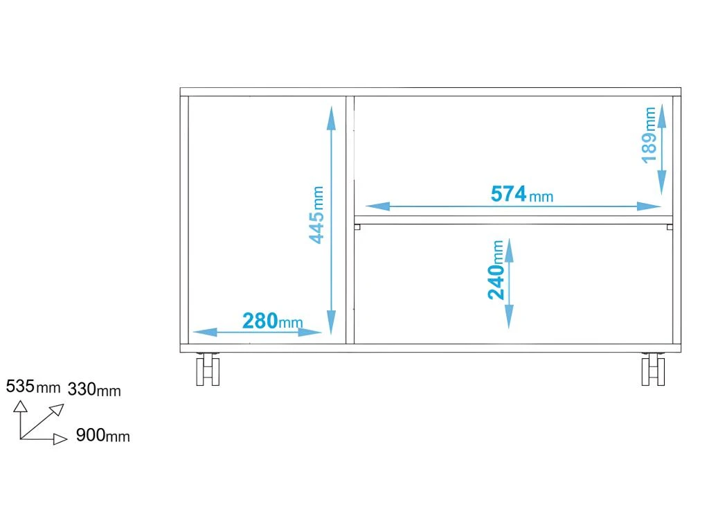 Buffet Meuble De Rangement Blanc 3 Portes Sur Roulettes 4 Buffet Meuble De Rangement Blanc 3 Portes Sur Roulettes – Image 4
