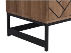 Buffet 3 Portes Et 3 Tiroirs - MDF - Naturel Et Noir - CARATANA -Mobilier De Restaurant buffet 2782003