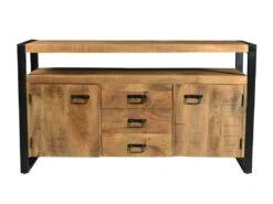 Buffet HARLEM - 2 Portes & 3 Tiroirs - Bois De Manguier & Métal -Mobilier De Restaurant buffet 295863