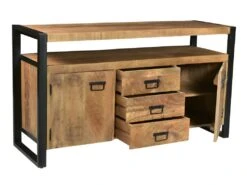 Buffet HARLEM - 2 Portes & 3 Tiroirs - Bois De Manguier & Métal -Mobilier De Restaurant buffet 295867