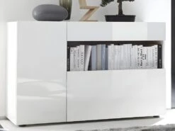 Buffet ALTAIR - 2 Portes & 1 Tiroir - Coloris : Blanc Laqué 13 Buffet ALTAIR - 2 Portes & 1 Tiroir - Coloris : Blanc Laqué -Mobilier De Restaurant buffet 381817