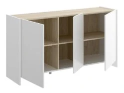 Buffet CHERIFA - 3 Portes - Coloris : Blanc & Chêne -Mobilier De Restaurant buffet 382261