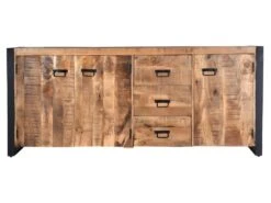 Buffet HARLEM - 3 Portes Et 3 Tiroirs - Bois De Manguier & Métal 10 Buffet HARLEM - 3 Portes Et 3 Tiroirs - Bois De Manguier & Métal -Mobilier De Restaurant buffet 392807