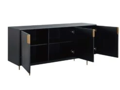 Buffet - 3 Portes - MDF Et Métal - Coloris : Noir Et Doré - LIKANA 16 Buffet - 3 Portes - MDF Et Métal - Coloris : Noir Et Doré - LIKANA -Mobilier De Restaurant buffet 4157633