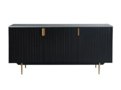 Buffet - 3 Portes - MDF Et Métal - Coloris : Noir Et Doré - LIKANA 14 Buffet - 3 Portes - MDF Et Métal - Coloris : Noir Et Doré - LIKANA -Mobilier De Restaurant buffet 4157639