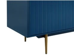Buffet - 3 Portes - MDF Et Métal - Coloris : Bleu Et Doré - LIKANA -Mobilier De Restaurant buffet 4158215