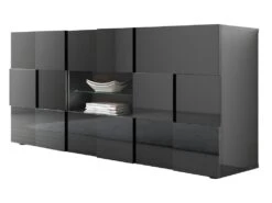 Buffet CALISTO - LEDs - 2 Portes & 2 Tiroirs - Anthracite Laqué 14 Buffet CALISTO - LEDs - 2 Portes & 2 Tiroirs - Anthracite Laqué -Mobilier De Restaurant buffet 418307
