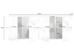 Buffet CANTIANO - 4 Portes - Blanc Laqué -Mobilier De Restaurant buffet 438363