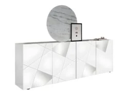 Buffet CANTIANO - 4 Portes - Blanc Laqué -Mobilier De Restaurant buffet 438365
