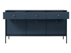 Buffet - 3 Tiroirs Et 3 Portes - Bleu - BOGDAN -Mobilier De Restaurant buffet 493697