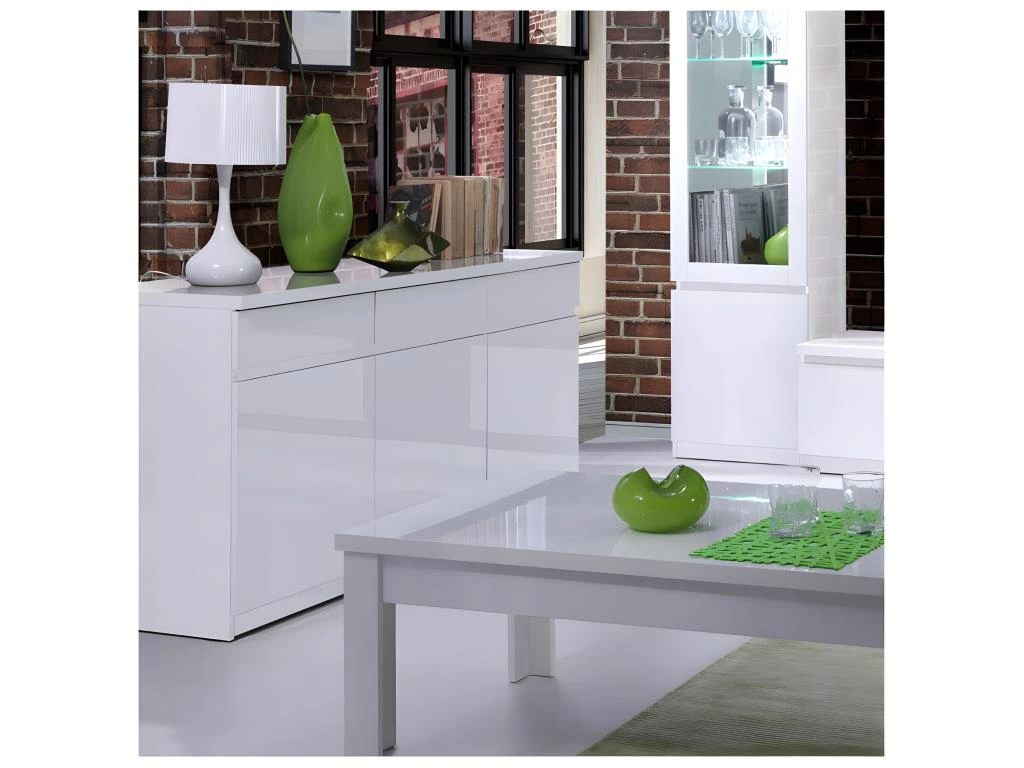 Buffet, Bahut, Enfilade Moyen Modèle FABIO 3 Portes, 3 Tiroirs. Meuble Idéal Pour Votre Salon Ou Salle à Manger 3 Buffet, Bahut, Enfilade Moyen Modèle FABIO 3 Portes, 3 Tiroirs. Meuble Idéal Pour Votre Salon Ou Salle à Manger – Image 3