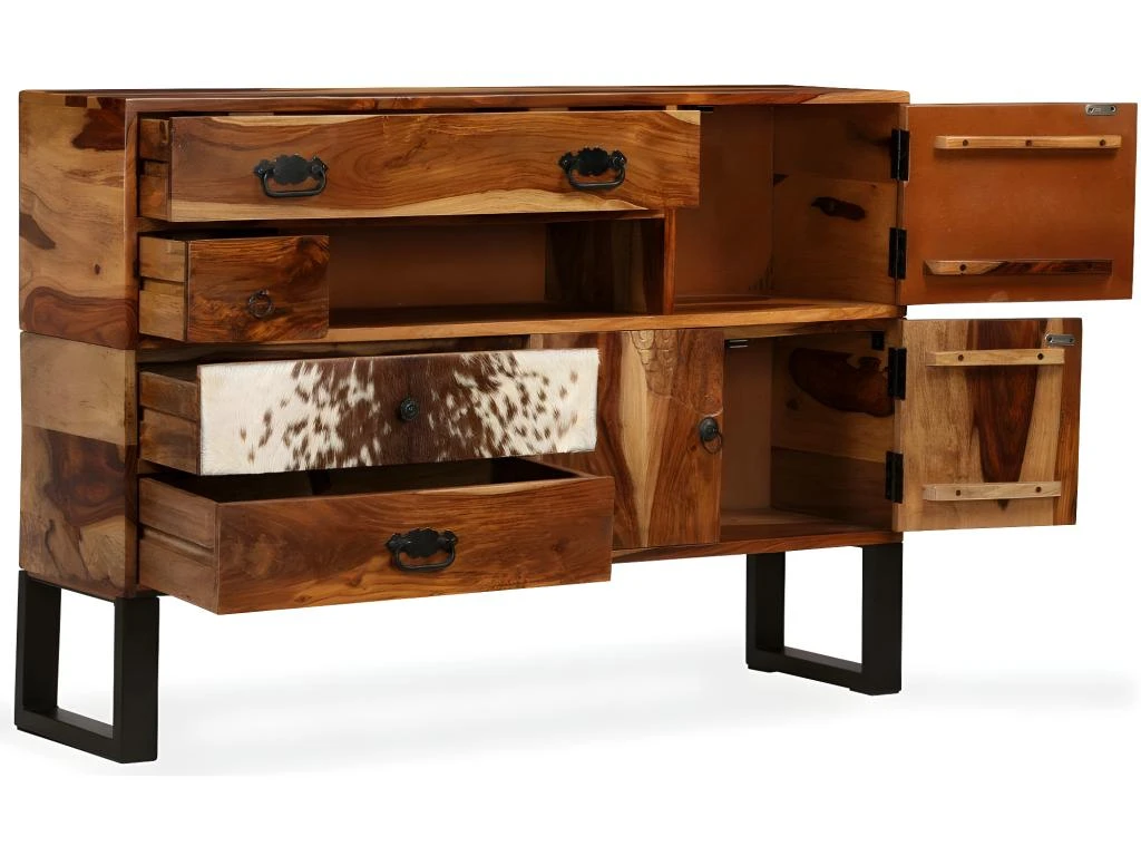 Buffet Bahut Armoire Console Meuble De Rangement Bois Massif De Sesham 115 Cm 4402100 5 Buffet Bahut Armoire Console Meuble De Rangement Bois Massif De Sesham 115 Cm 4402100 – Image 5