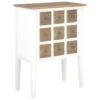 Buffet Bahut Armoire Console Meuble De Rangement Blanc 80 Cm Bois Massif 4402224