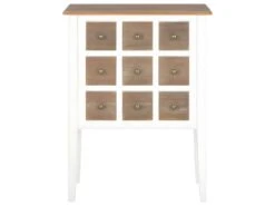Buffet Bahut Armoire Console Meuble De Rangement Blanc 80 Cm Bois Massif 4402224 -Mobilier De Restaurant buffet 8934125