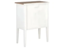 Buffet Bahut Armoire Console Meuble De Rangement Blanc 80 Cm Bois Massif 4402224 -Mobilier De Restaurant buffet 8934127
