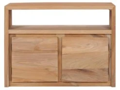 Buffet Bahut Armoire Console Meuble De Rangement 80 Cm Bois De Teck Massif 4402220 -Mobilier De Restaurant buffet 8935115