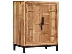 Buffet Bahut Armoire Console Meuble De Rangement Bois D'acacia Solide 76 Cm Marron 4402190