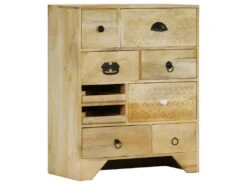 Buffet Bahut Armoire Console Meuble De Rangement Coffre à Tiroirs 75 Cm Bois Solide De Manguier 4402268