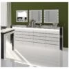 Buffet, Bahut, Enfilade LINA Avec LED + 3 X Miroirs.