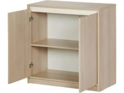 Armoire Basse 2 Portes Chêne