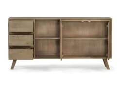 Buffet En Bois 3 Tiroirs 2 Portes 2 Niches Classic - Naturel -Mobilier De Restaurant buffet 9231977