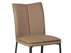 CALLUM - Lot De 2 Chaises Taupe Avec Sur-Coussin -Mobilier De Restaurant chaise 10021007