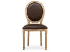 Lot De 4 Chaises Médaillon Louis XVI Vintage Simili Marron 8 Lot De 4 Chaises Médaillon Louis XVI Vintage Simili Marron -Mobilier De Restaurant chaise 10022081