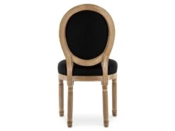 Lot De 4 Chaises Médaillon Louis XVI Tissu Noir -Mobilier De Restaurant chaise 10022111